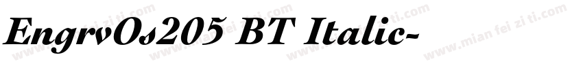 EngrvOs205 BT Italic字体转换